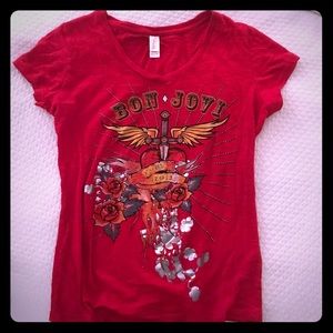 💋NEW PRICE💋BON JOVI WOMENS LARGE T-SHIRT